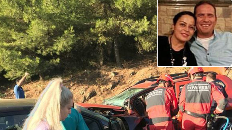 Karşı şeritten geldi! Karı kocayı ayırdı!