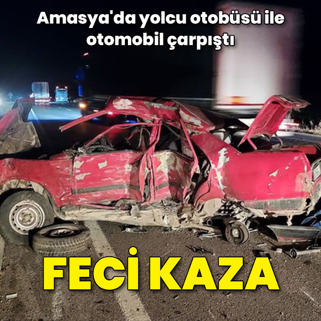 Yolcu otobüsü ile otomobil çarpıştı: 2 ölü