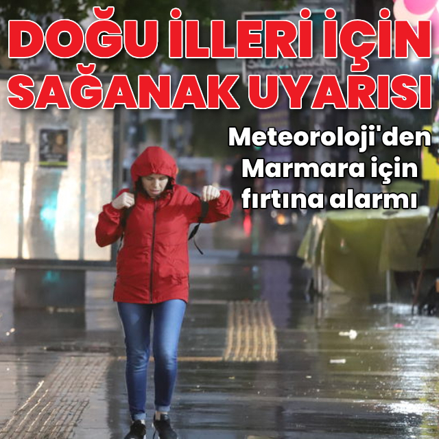 Marmara'da poyraz, doğuda yağmur var