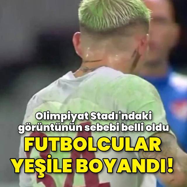 Futbolcular yeşile boyandı!