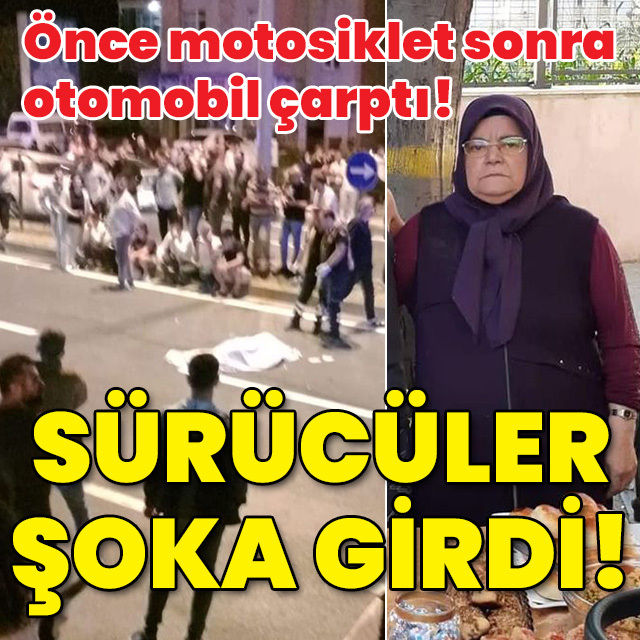 Önce motosiklet sonra otomobil çarptı! Sürücüler şoka girdi!