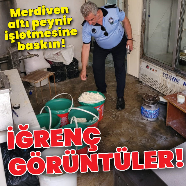 Merdiven altı peynir işletmesine baskın!