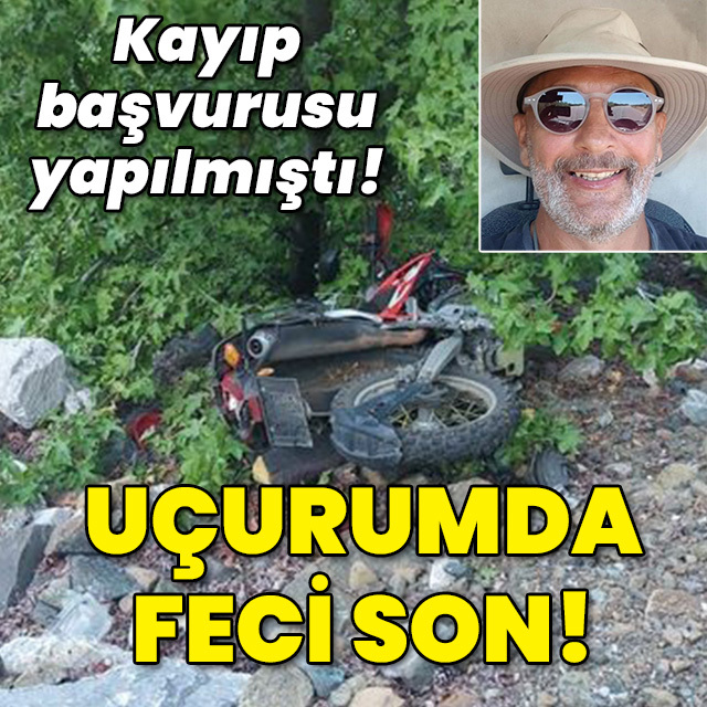 Kayıp başvurusu yapılmıştı! Uçurumda feci son!