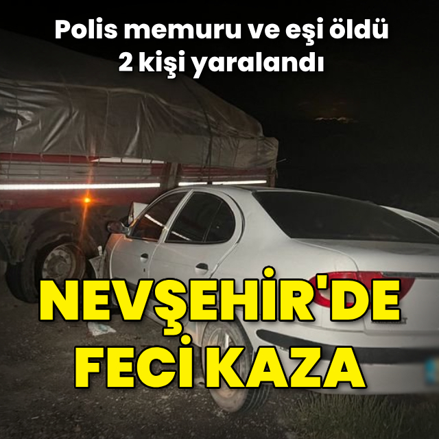 TIR'a çarpan otomobildeki polis ve eşi öldü