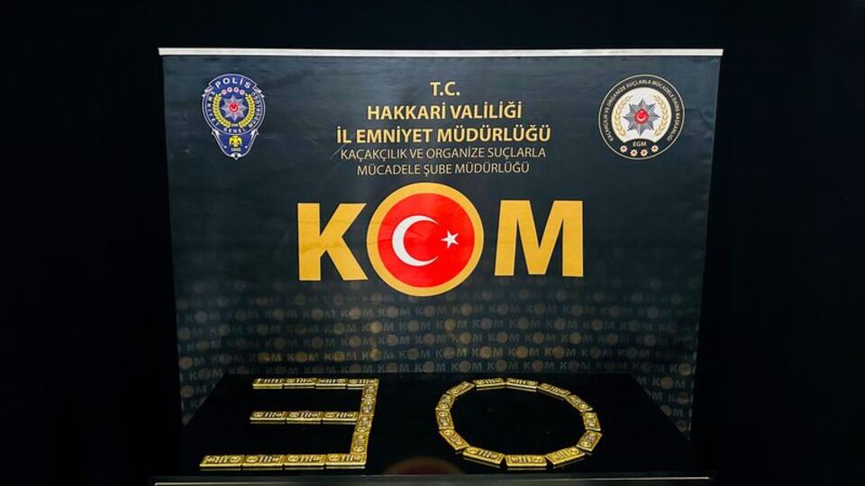 Yüksekova'da 28 kilogram külçe altın ele geçirildi