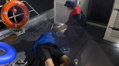 Pes dedirten yöntem! Yüzerek kaçmaya çalıştı