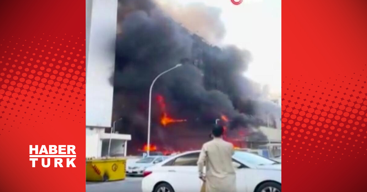 Suudi Arabistan’da otel alev alev yandı
