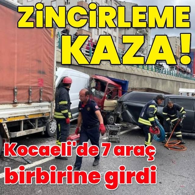 7 araç birbirine girdi