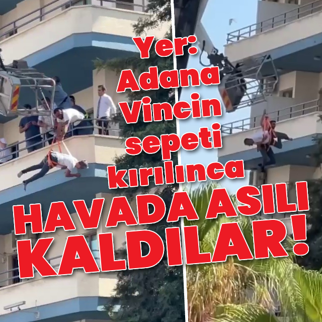 Vincin sepeti kırılınca havada asılı kaldılar!
