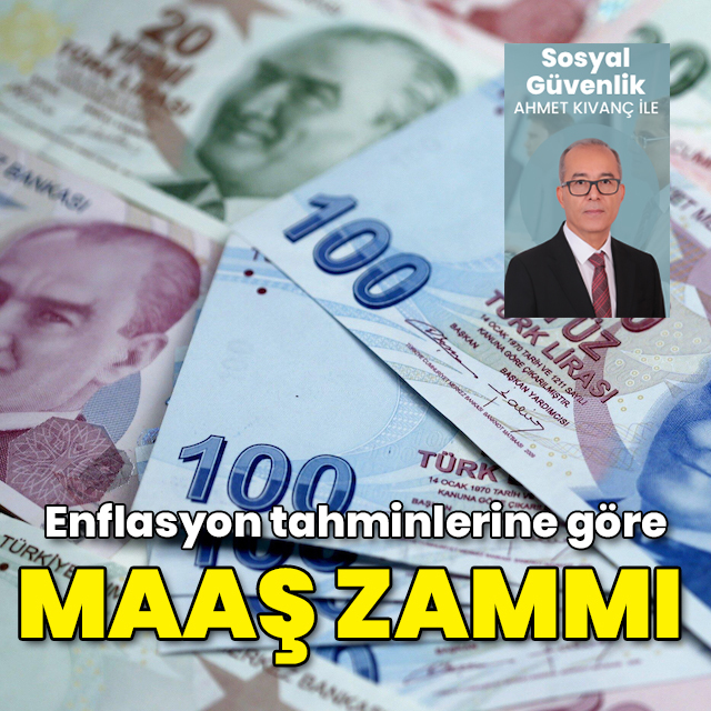 Enflasyon tahminlerine göre maaş zammı