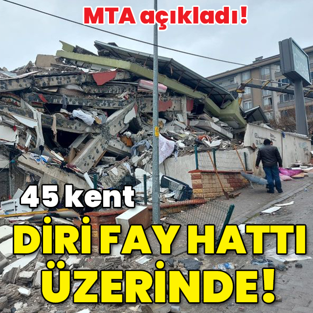 MTA açıkladı! 45 kent diri fay hattı üzerinde!