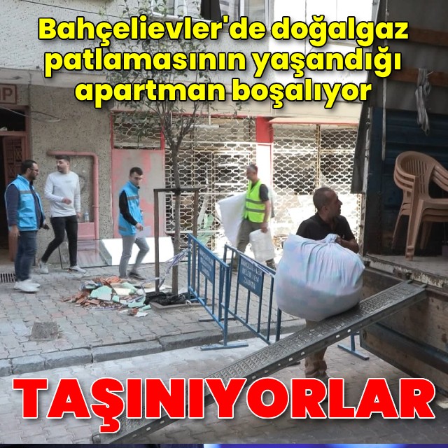 O bina boşaltılıyor! Eşyalar taşınıyor