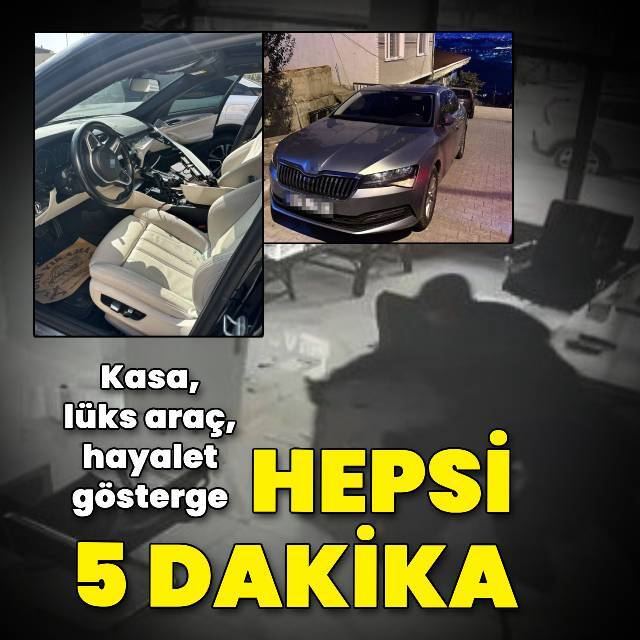 Hepsi 5 dakika: Otomobil, gösterge, kasa