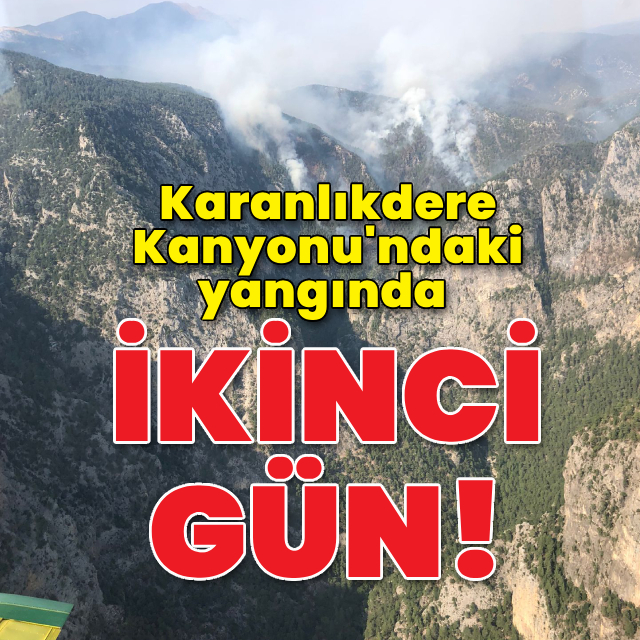 Karanlıkdere Kanyonu'ndaki yangında ikinci gün!