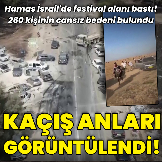 Festival faciaya dönüştü, kaçış anı böyle görüntülendi!