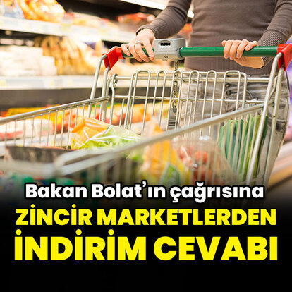 Zincir marketlerden 'indirim' çağrısına cevap