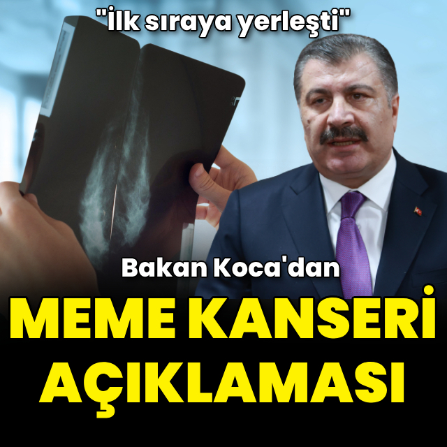 Bakan Koca'dan meme kanseri açıklaması! "İlk sıraya yerleşti"