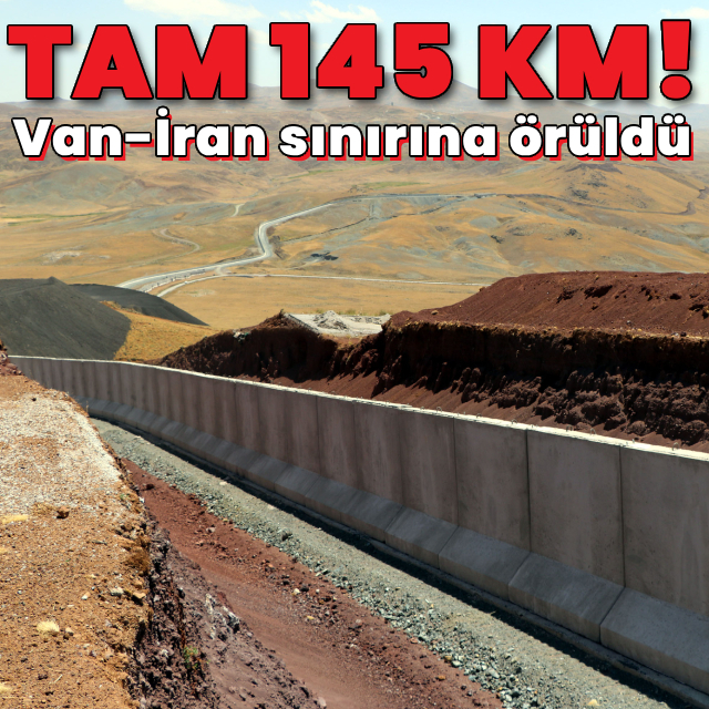 Van-İran sınırına 145 kilometrelik duvar örüldü