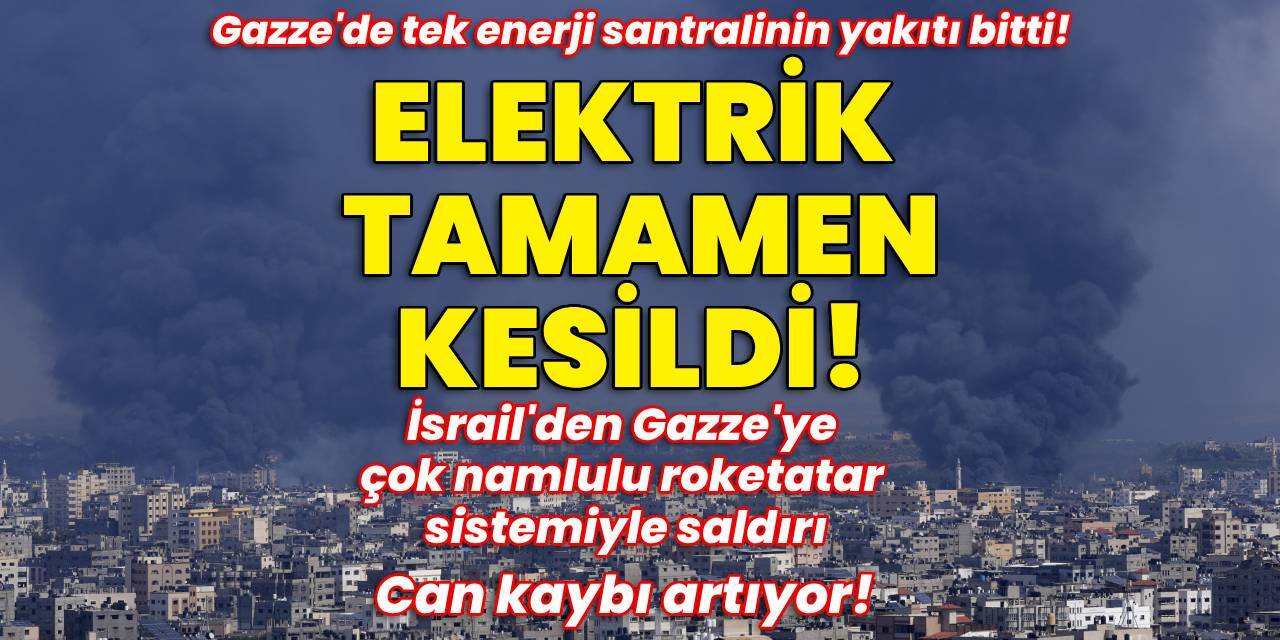 Gazze'ye elektrik tamamen kesildi