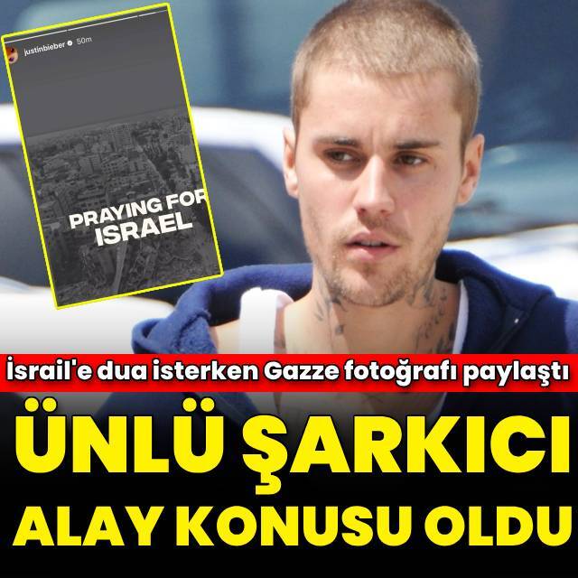 İsrail'e dua isterken Gazze fotoğrafı paylaştı