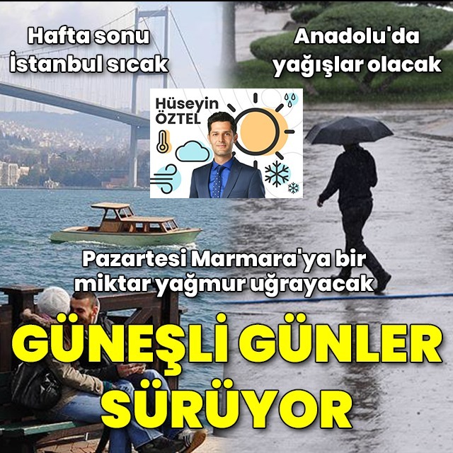 Güneşli günler sürüyor
