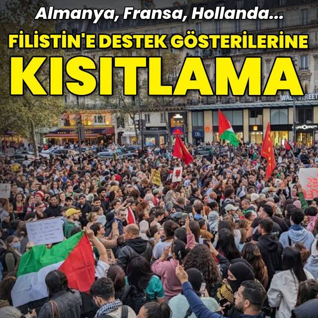 Avrupa'dan Filistin'e destek gösterilerine kısıtlama