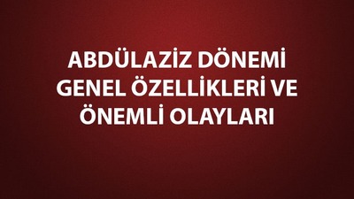 Abdülaziz dönemi gelişmeleri