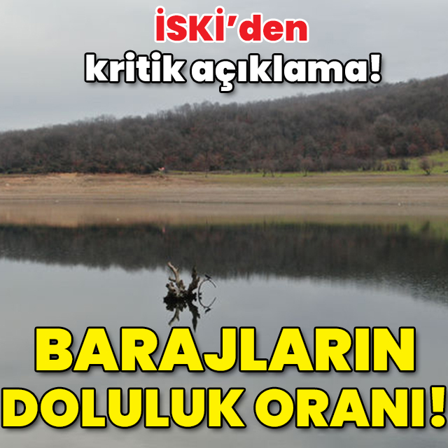 İSKİ barajlardaki doluluk oranını açıkladı!