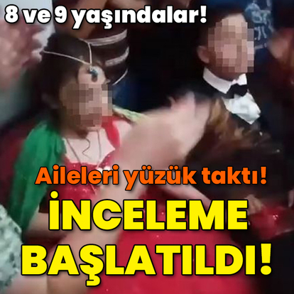 8 ve 9 yaşındaki çocukların nişan törenine inceleme!
