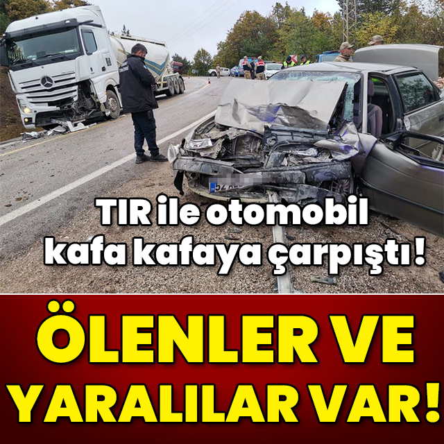 TIR ile otomobil kafa kafaya çarpıştı! Ölenler ve yaralılar var!