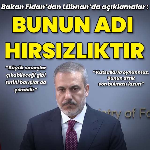 Dışişleri Bakanı Hakan Fidan Lübnan'da