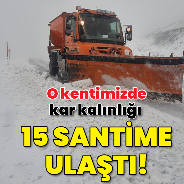 O kentimizde kar kalınlığı 15 santime ulaştı!