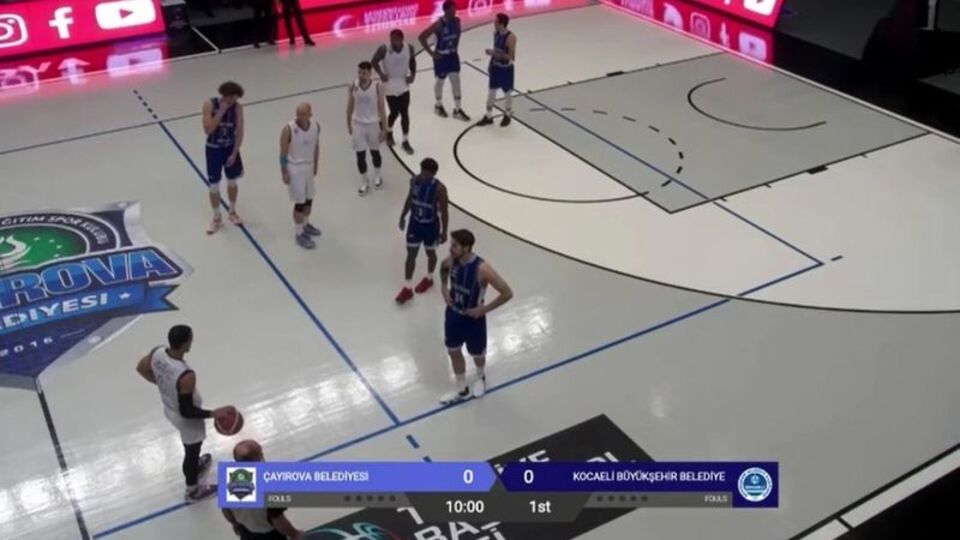 Basketbol maçında İsrail protestosu