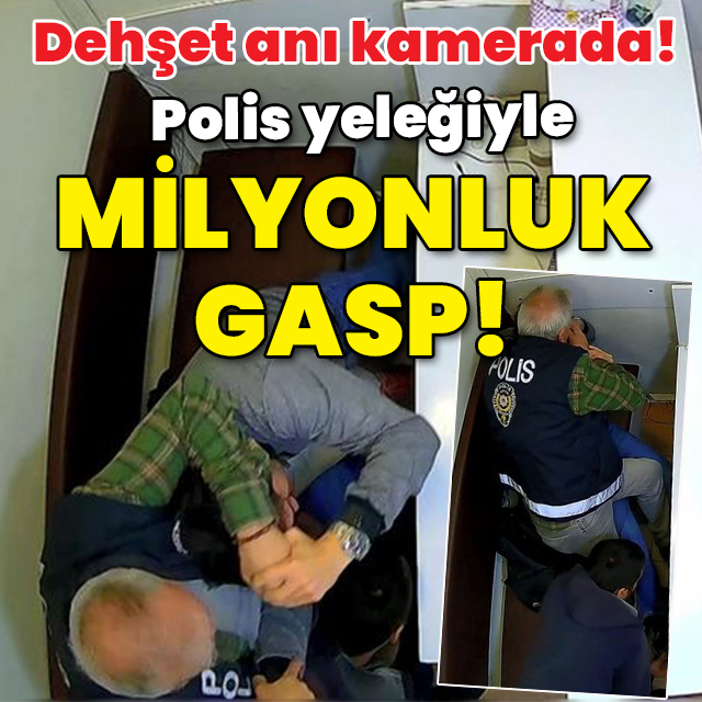 Dehşet anı kamerada! Polis yeleğiyle milyonluk gasp!