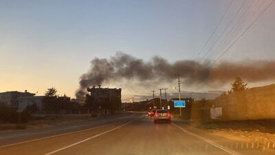  Dumanlar kilometrelerce uzaktan görüldü