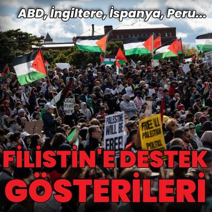 Binlerce kişi Filistin'e destek için toplandı