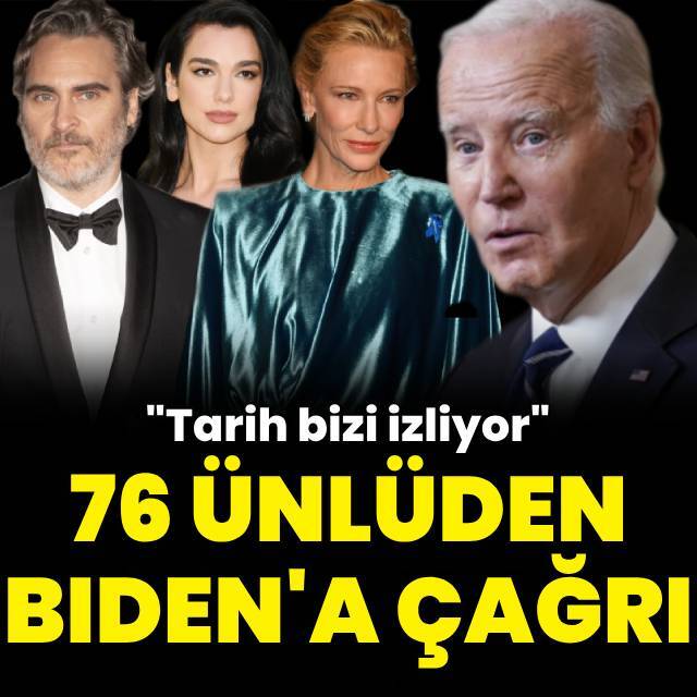 76 ünlüden Biden'a çağrı