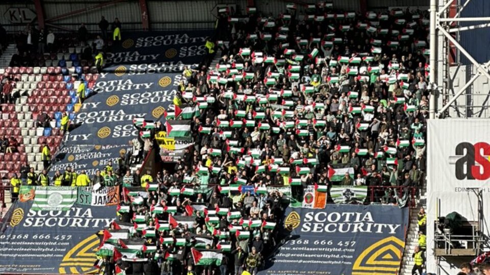 Celtic taraftarından Filistin'e destek