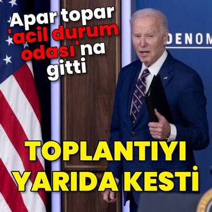 Biden basın toplantısını yarıda kesti