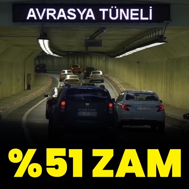 Avrasya Tüneli'ne zam geldi