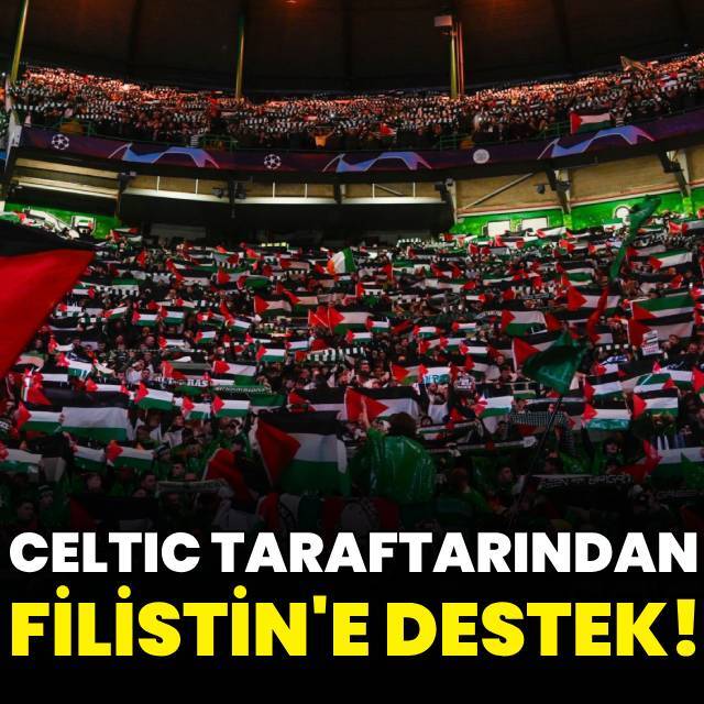 Celtic taraftarlarından Filistin'e destek!