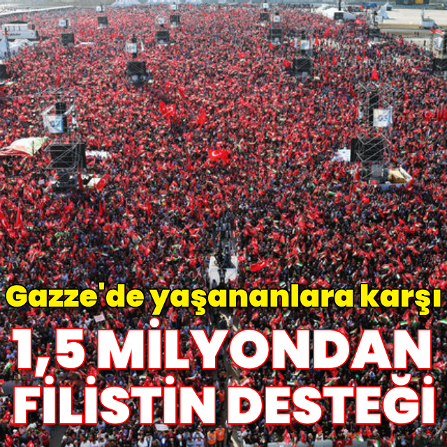 Büyük Filistin mitingi düzenlendi