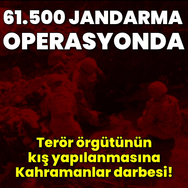 28 ilde 61 bin 500 jandarma ile kış operasyonu!