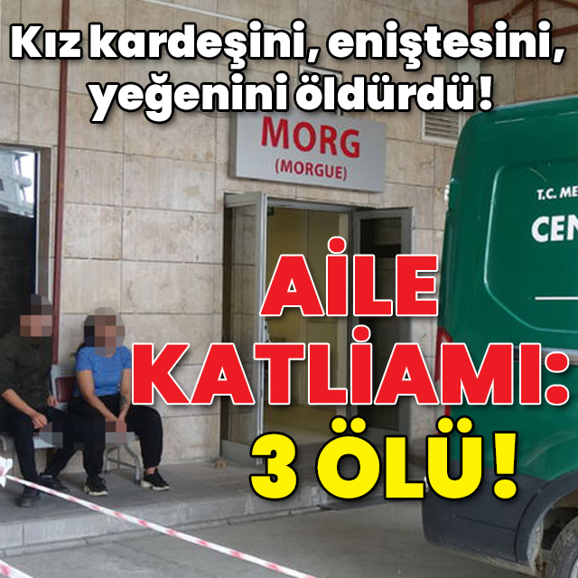 Kız kardeşini, eniştesini, yeğenini öldürdü! Aile katliamı: 3 ölü!