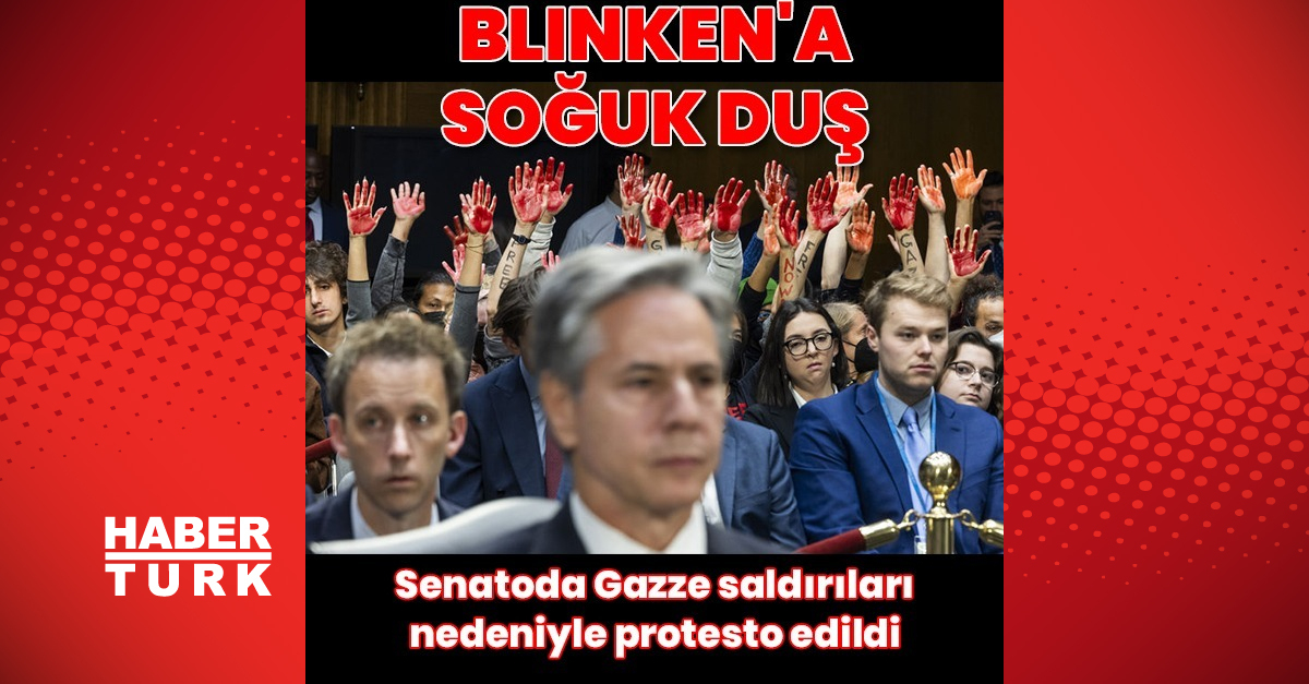 US Secretary of State Blinken was protested in the Senate due to the Gaza attacks