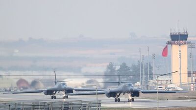 ABD bombardıman uçakları eğitim görevi için İncirlik Hava Üssü'nde