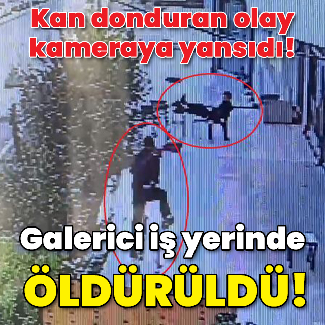O anlar kamerada! Galerici iş yerinde öldürüldü!