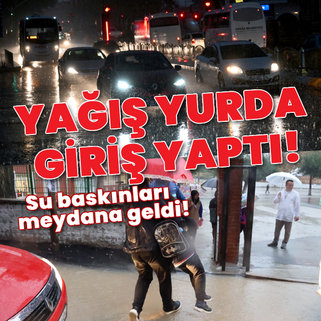 Beklenen yağmur su baskınlarıyla geldi!