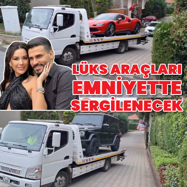 Polat çiftinin araçları havadan görüntülendi!