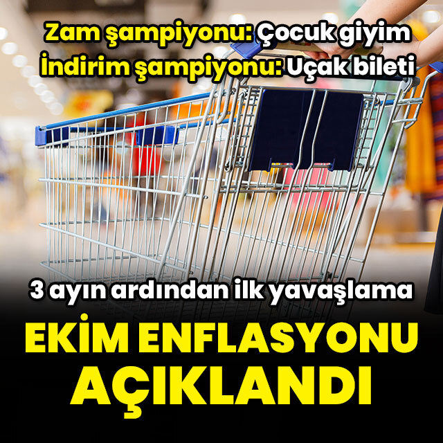 Ekim ayı enflasyonu açıklandı